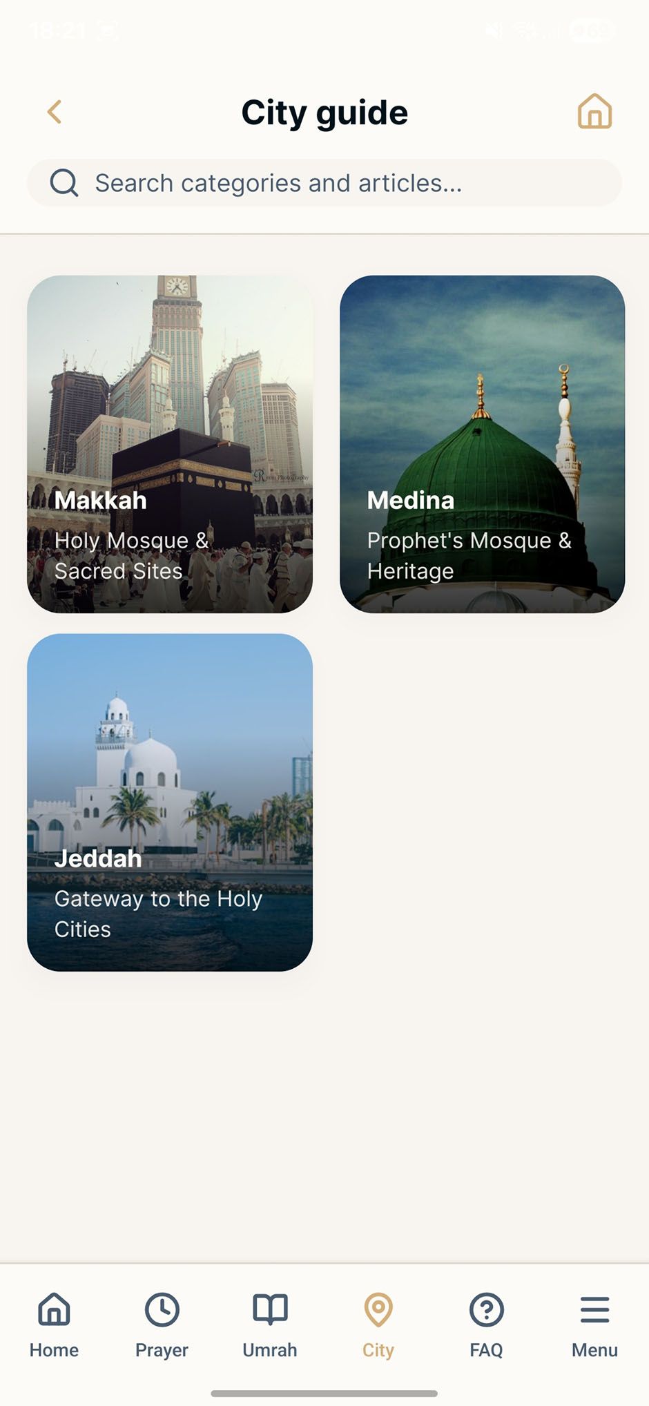 Umrah App screenshot - Explore Sacred Cities